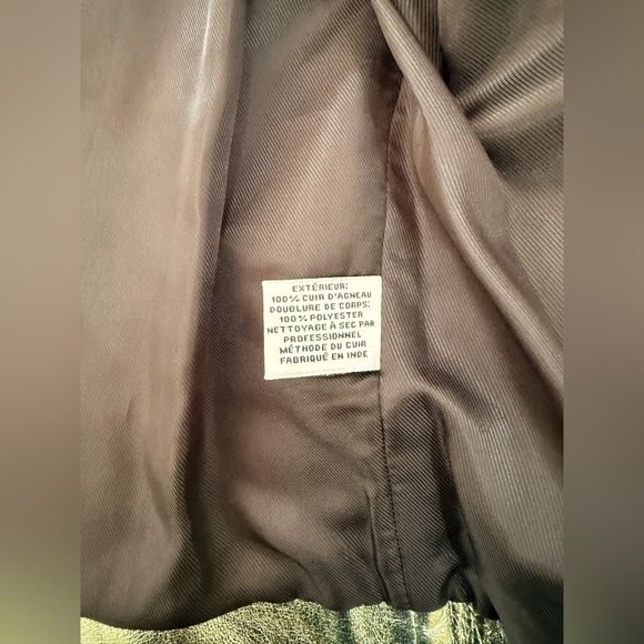 Walter Baker Allison Metallic Leather Moto Jacket -Lambskin - Size S NEW - Picture 15 of 17